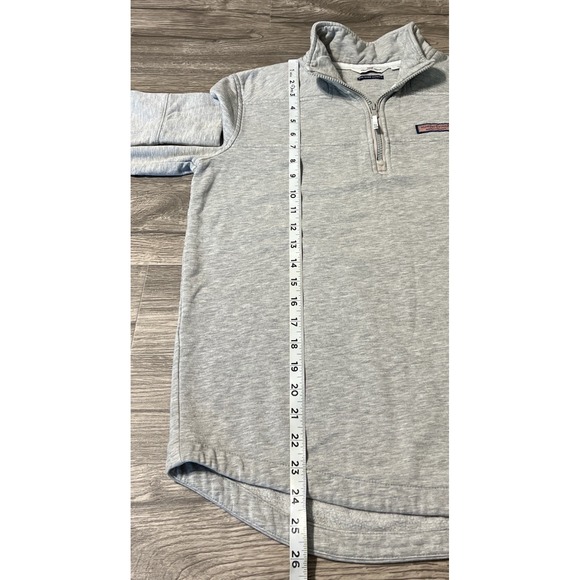 Vineyard Vines Women's 1/4 Zip Dreamcloth Shep Shirt Medium Light Gray Heather - Picture 11 of 13
